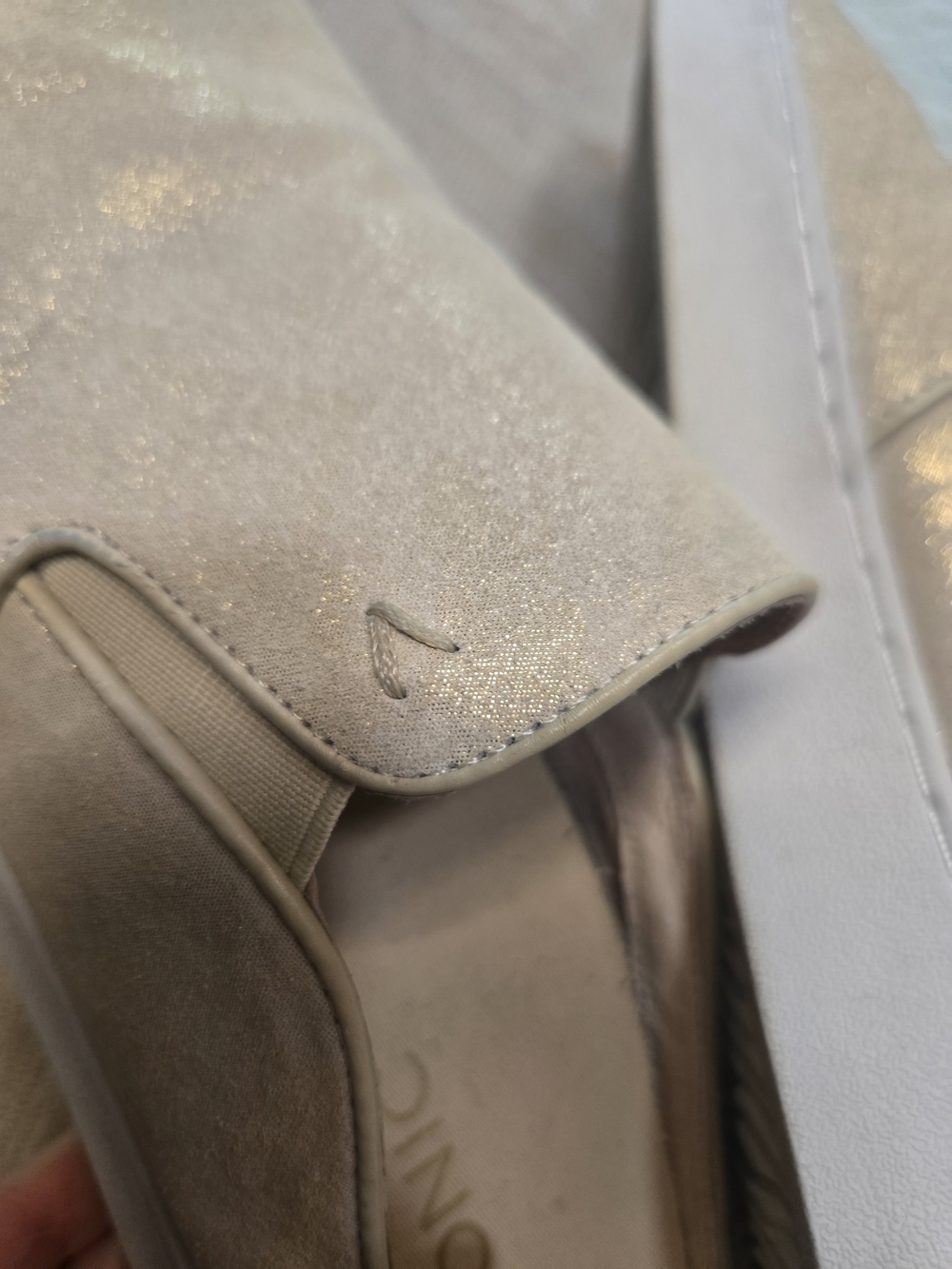 Vionic Slip-On Suede Mule Sneakers in Shimmery Beige 7 - Picture 4 of 10